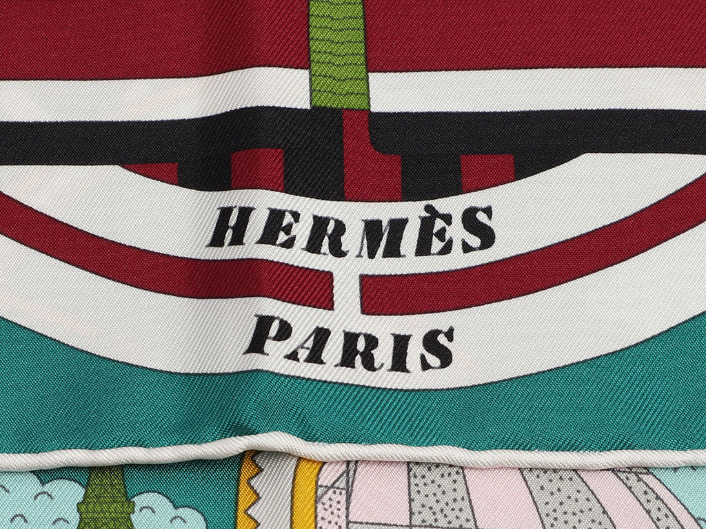 Hermès Le Tour du Monde en 63 Cases Silk Scarf 90cm