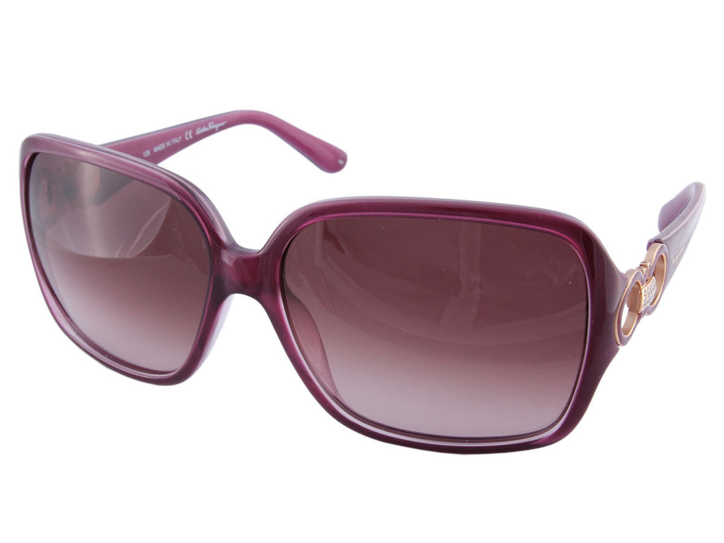 Ferragamo 2014 Plum Horsebit Sunglasses