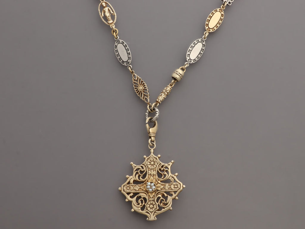 Alana Leigh Two-Tone Long Pendant Necklace