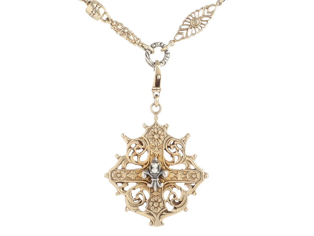 Alana Leigh Two-Tone Long Pendant Necklace