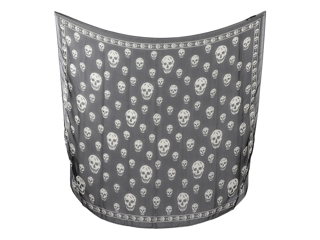 Alexander McQueen Black Skull Scarf