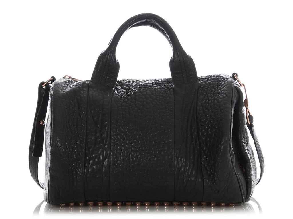 Alexander Wang Mini Black Pebbled Lambskin Rockie