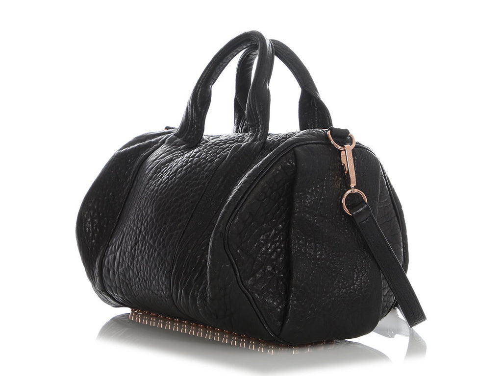 Alexander Wang Mini Black Pebbled Lambskin Rockie