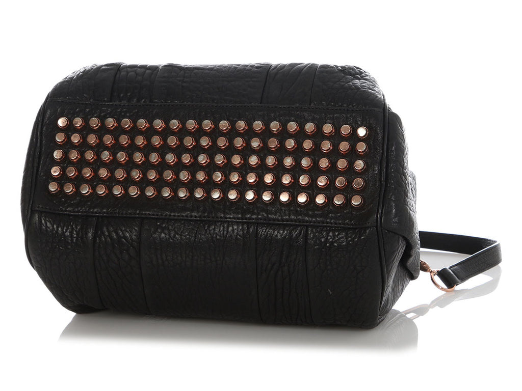 Alexander Wang Mini Black Pebbled Lambskin Rockie