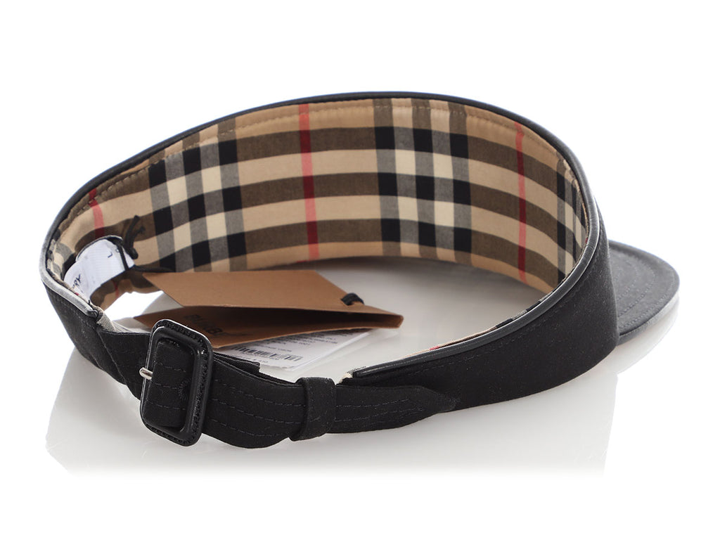 Burberry Black Heritage Visor
