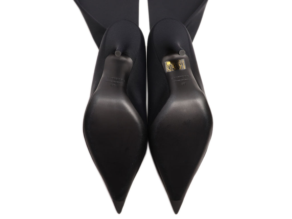 Balenciaga Black Over the Knee Knife Boots 110mm