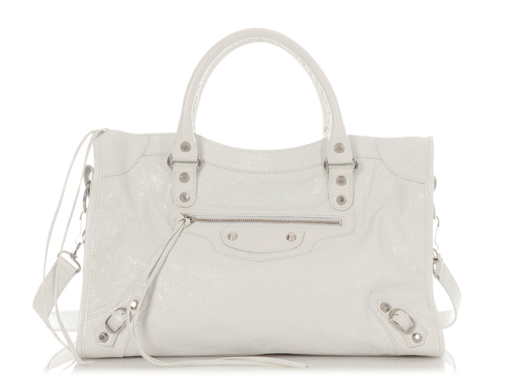 Balenciaga Medium White Le City Bag