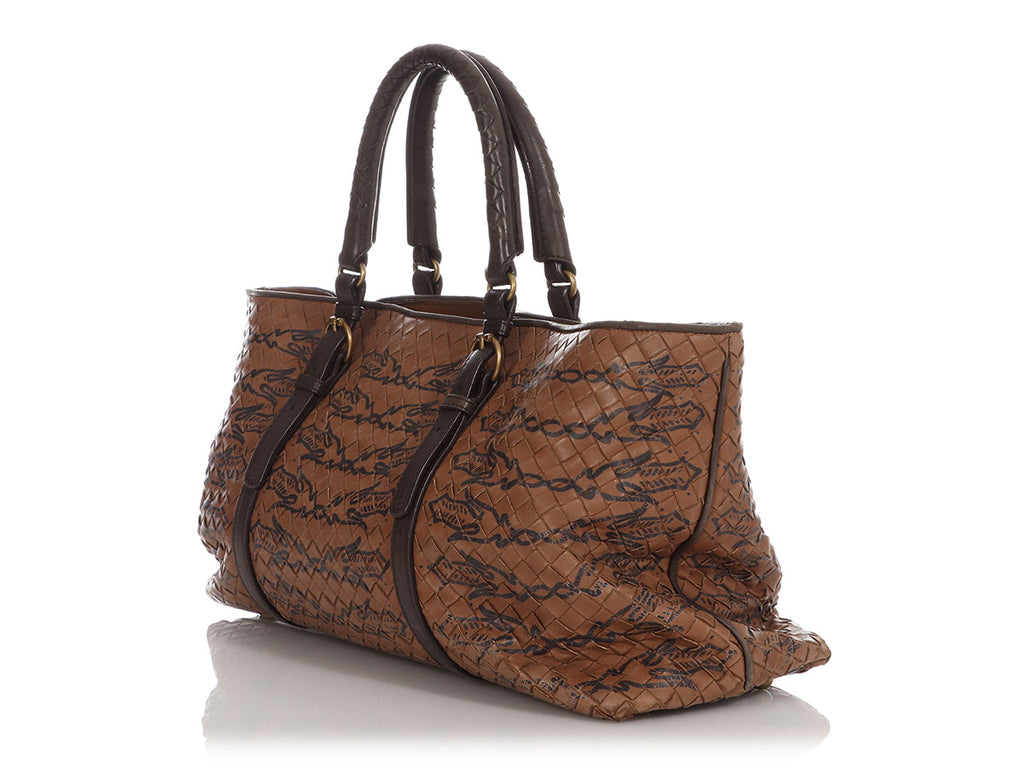 Bottega Veneta Brown Woven Leather Tote