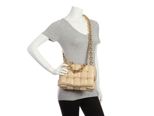 Bottega Veneta Maxi Porridge Padded Chain Cassette Bag