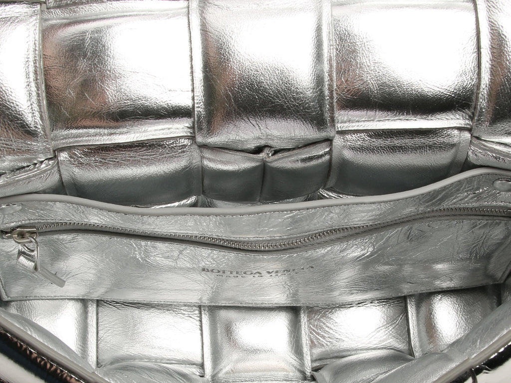 Bottega Veneta Mirror Silver Padded Cassette Bag