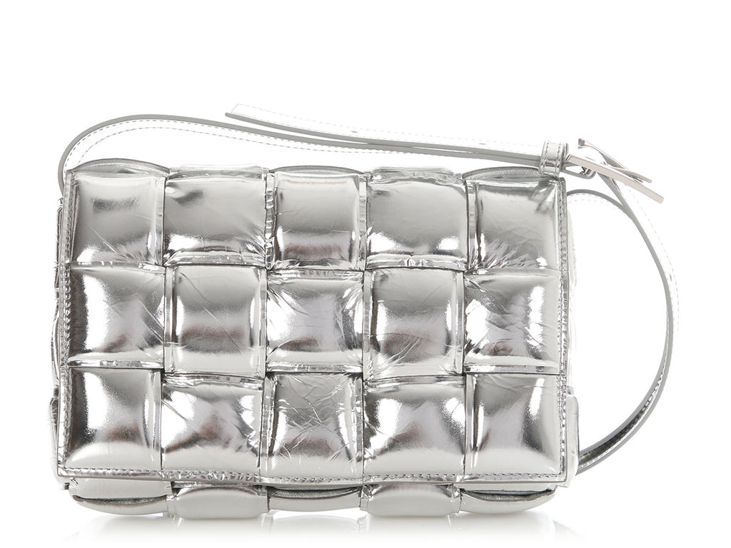Bottega Veneta Mirror Silver Padded Cassette Bag