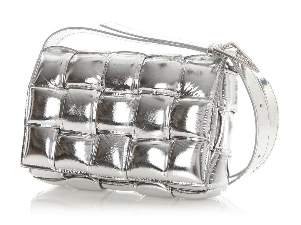 Bottega Veneta Mirror Silver Padded Cassette Bag