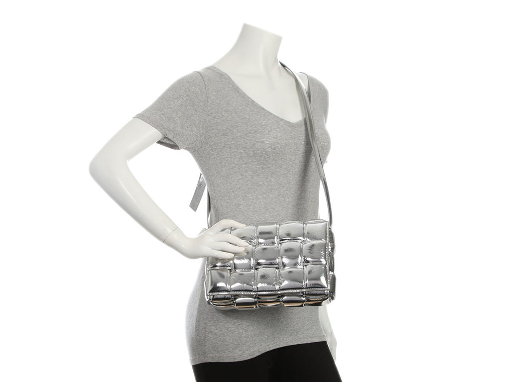 Bottega Veneta Mirror Silver Padded Cassette Bag
