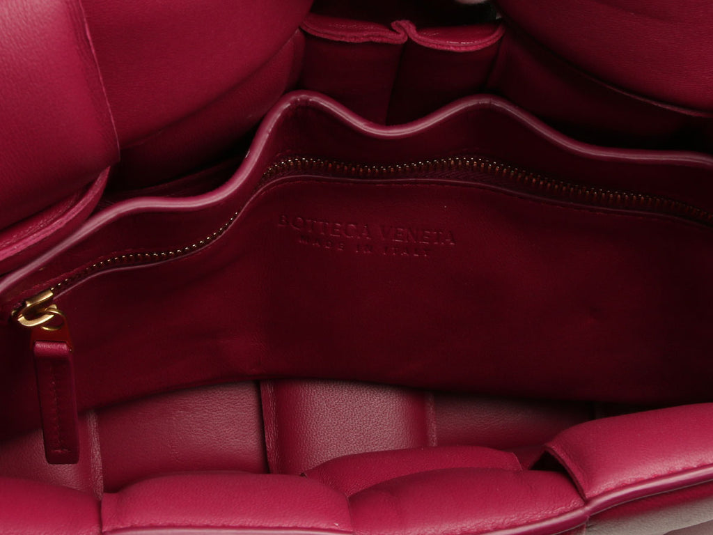 Bottega Veneta Maxi Raspberry Padded Cassette Bag