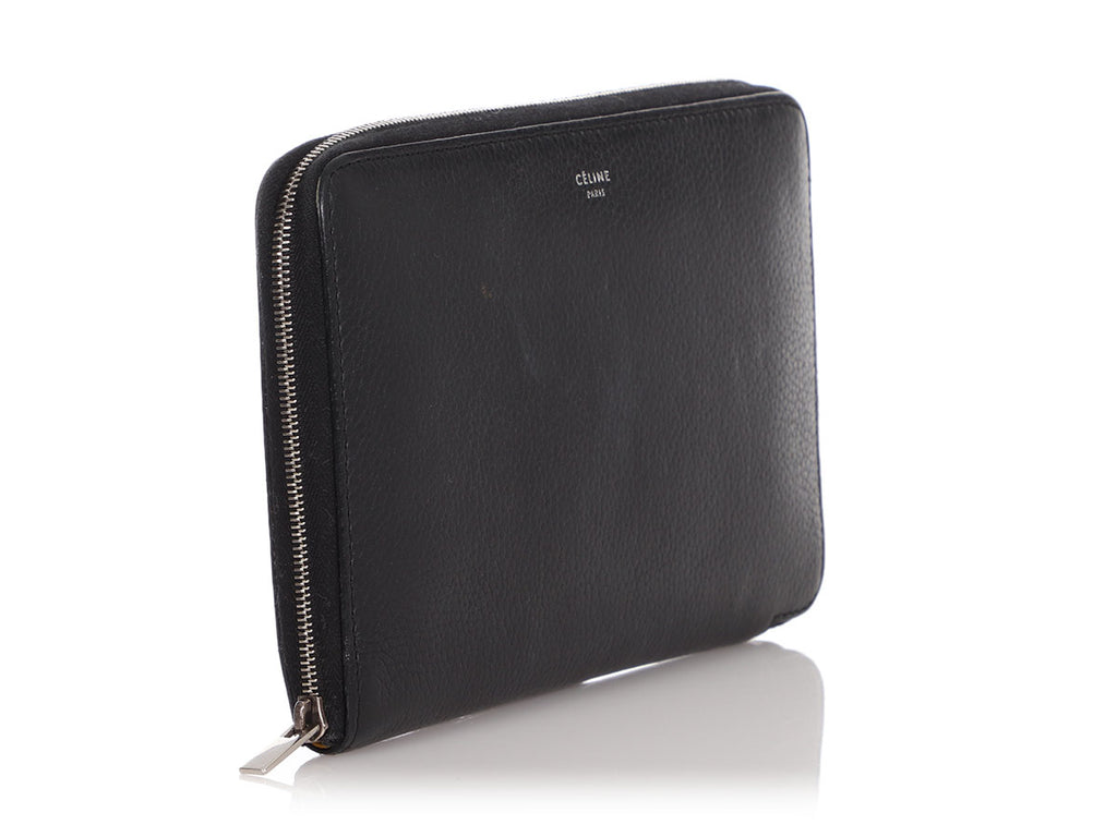 Céline Large Black Zip Wallet