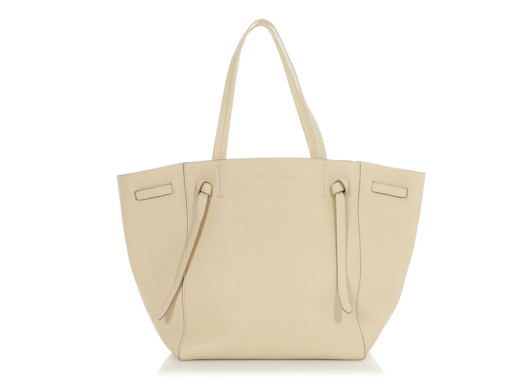 Céline Small Chalk Soft-Grained Calfskin Cabas Phantom