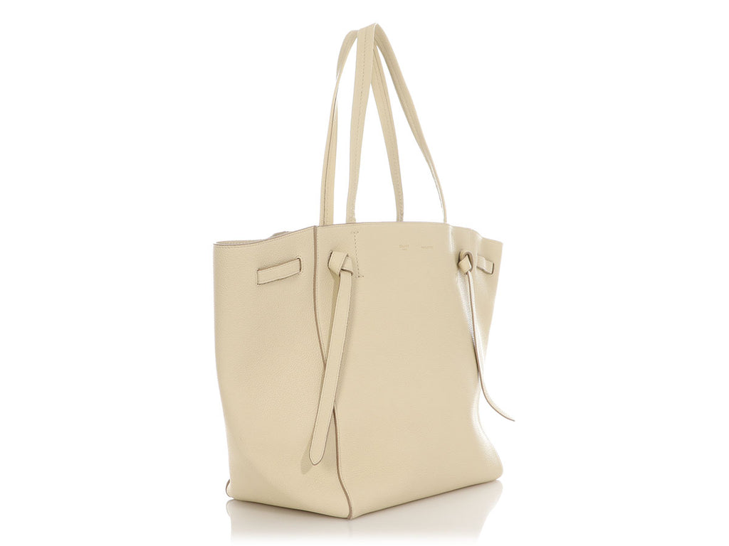 Céline Small Chalk Soft-Grained Calfskin Cabas Phantom