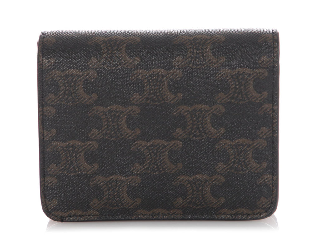 Celine Brown Triomphe Compact Wallet