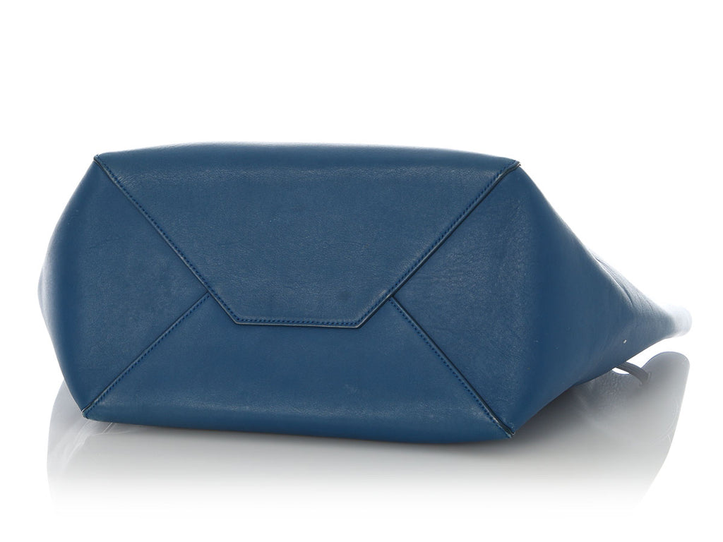 Celine Small Blue Tassel Cabas Phantom Tote