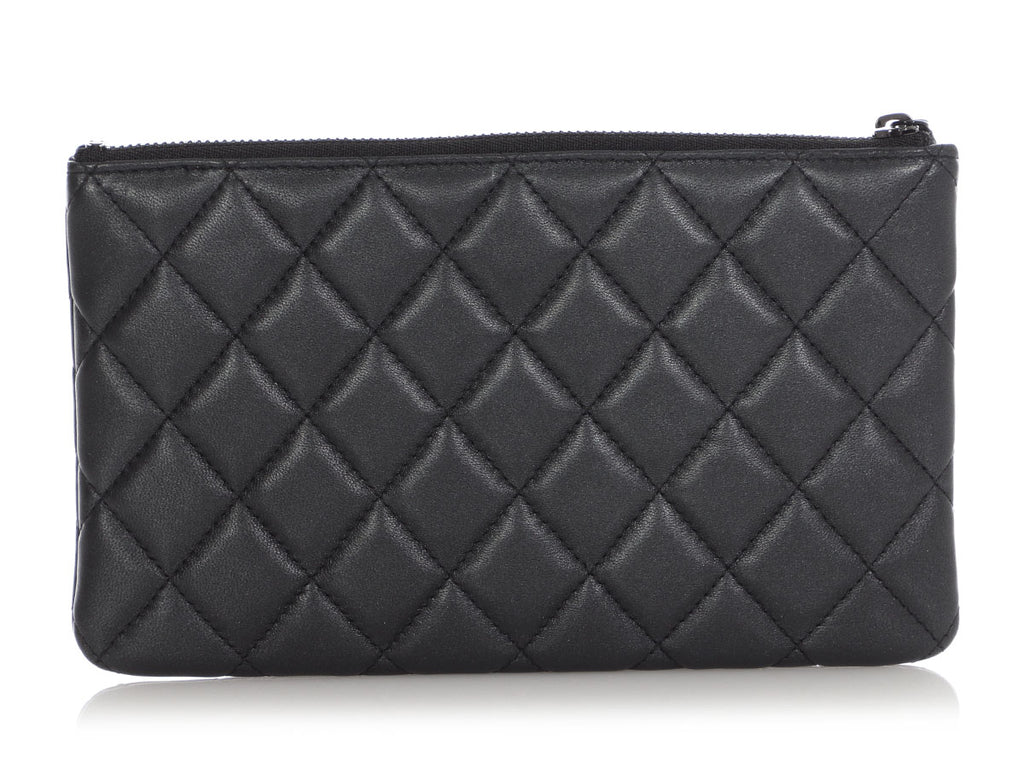 Chanel Small So Black Quilted Lambskin O Case