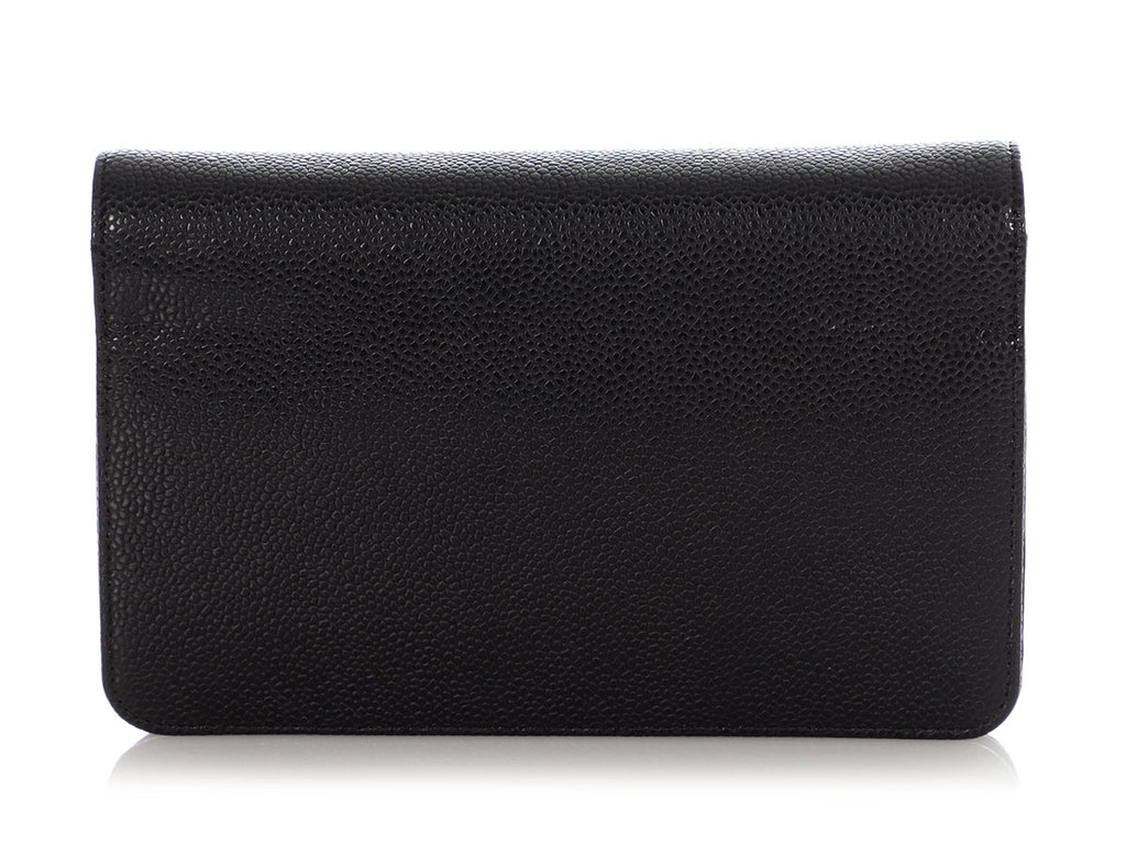 Black Togo Timeless Wallet on Chain WOC