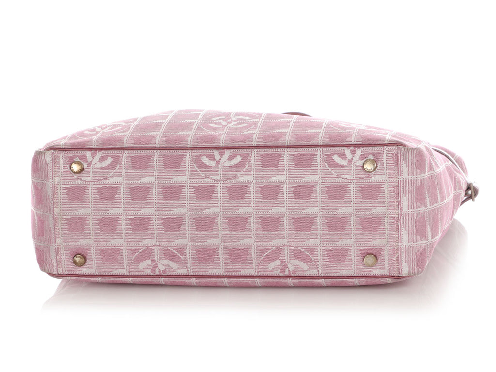 Chanel Pink Canvas Travel Ligne Tote