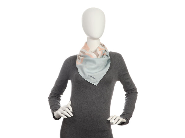 Chanel CC Jacquard Silk Scarf