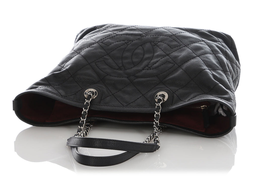Chanel Black Quilted Caviar Tote