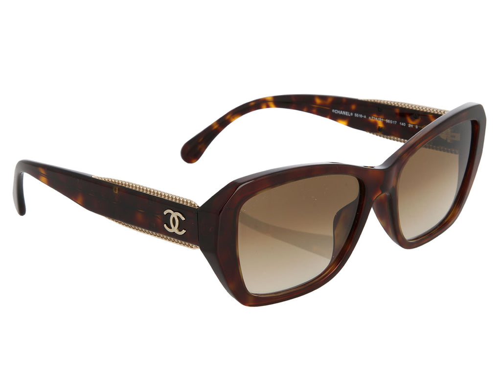 Chanel Tortoise Chain Sunglasses