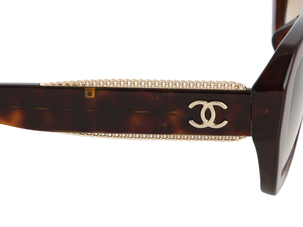 Chanel Tortoise Chain Sunglasses