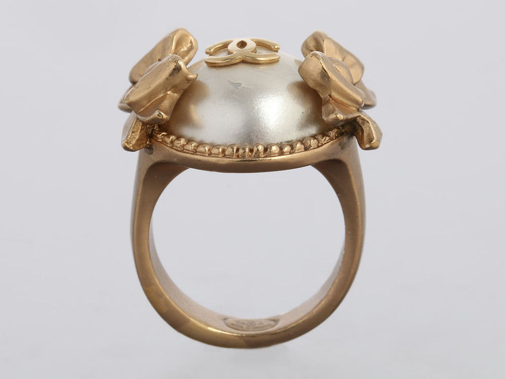Chanel Pearl Bow Ring
