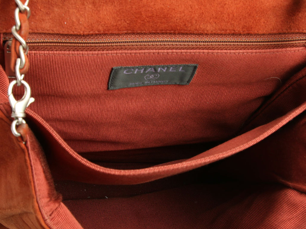 Chanel Vintage Brown Suede Double-Sided Bag