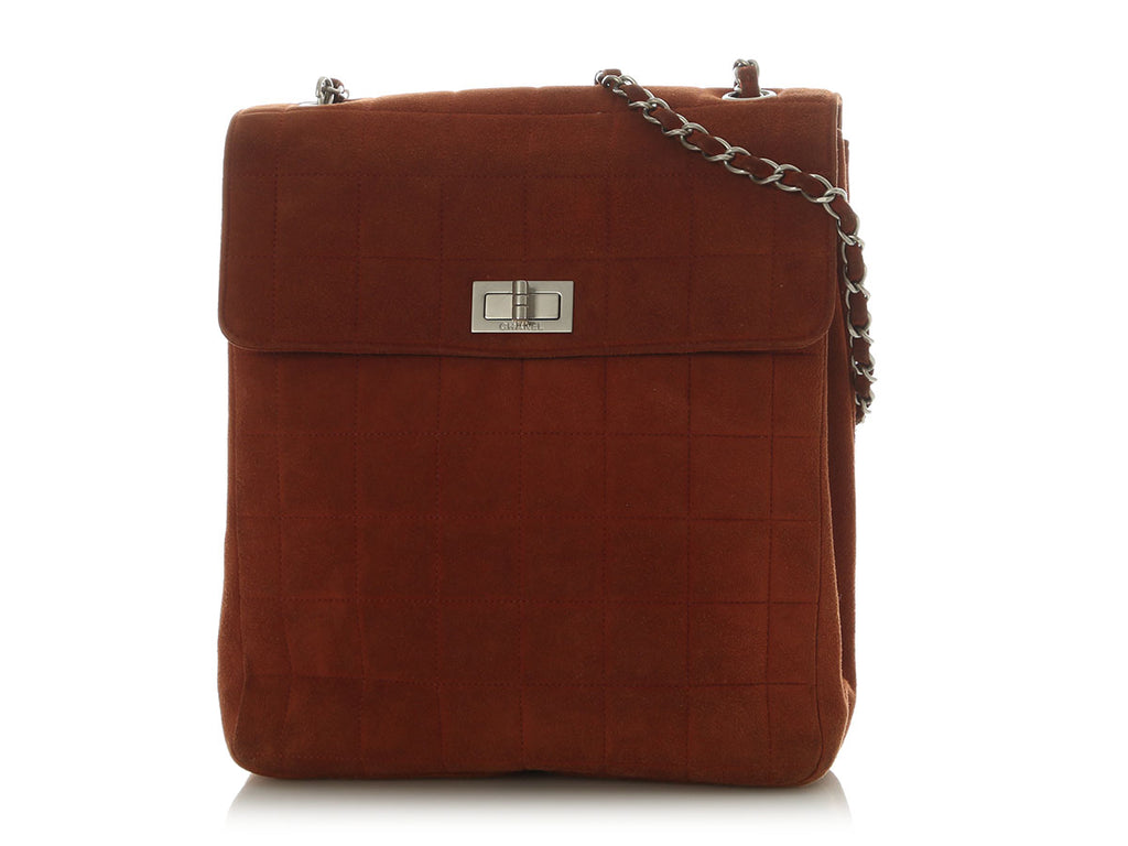Chanel Vintage Brown Suede Double-Sided Bag