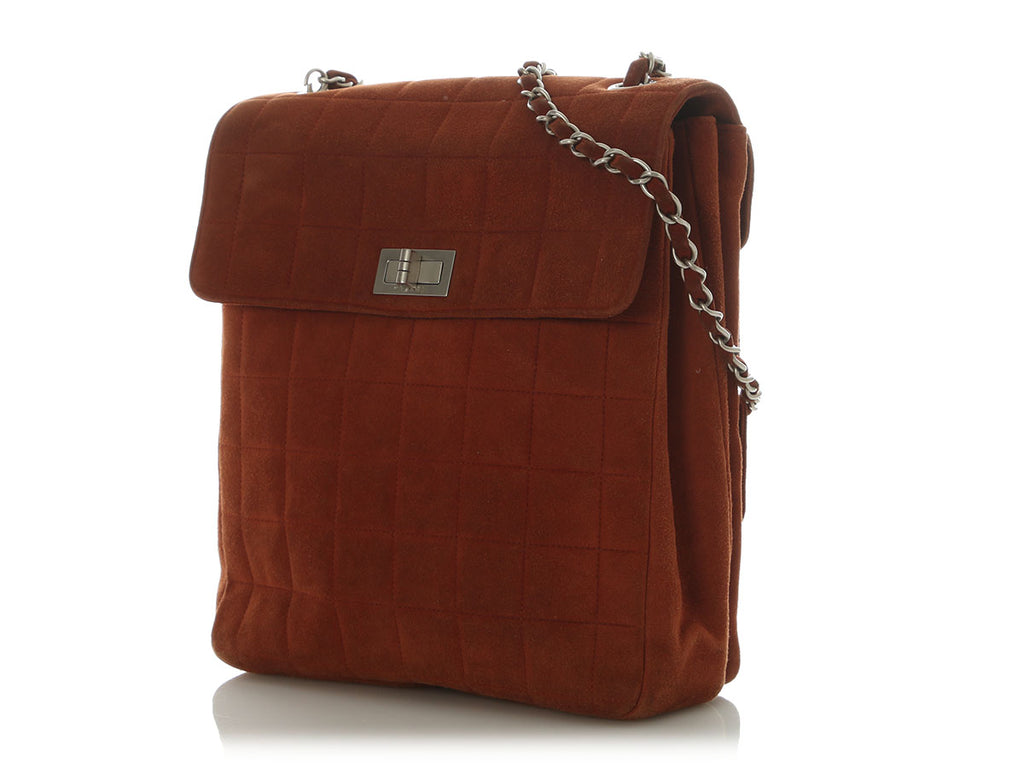 Chanel Vintage Brown Suede Double-Sided Bag