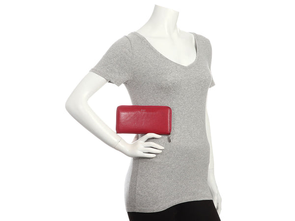 Cartier Red Long Zip Wallet