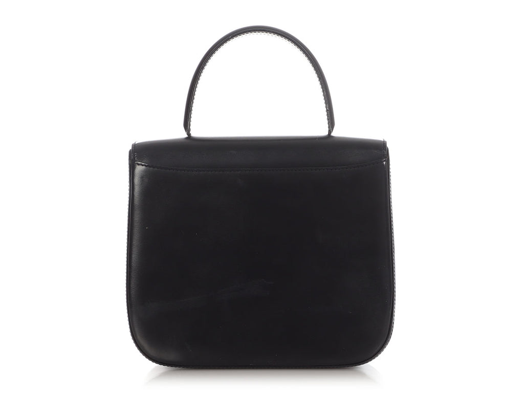 Cartier Black Cabochon Top Handle Bag