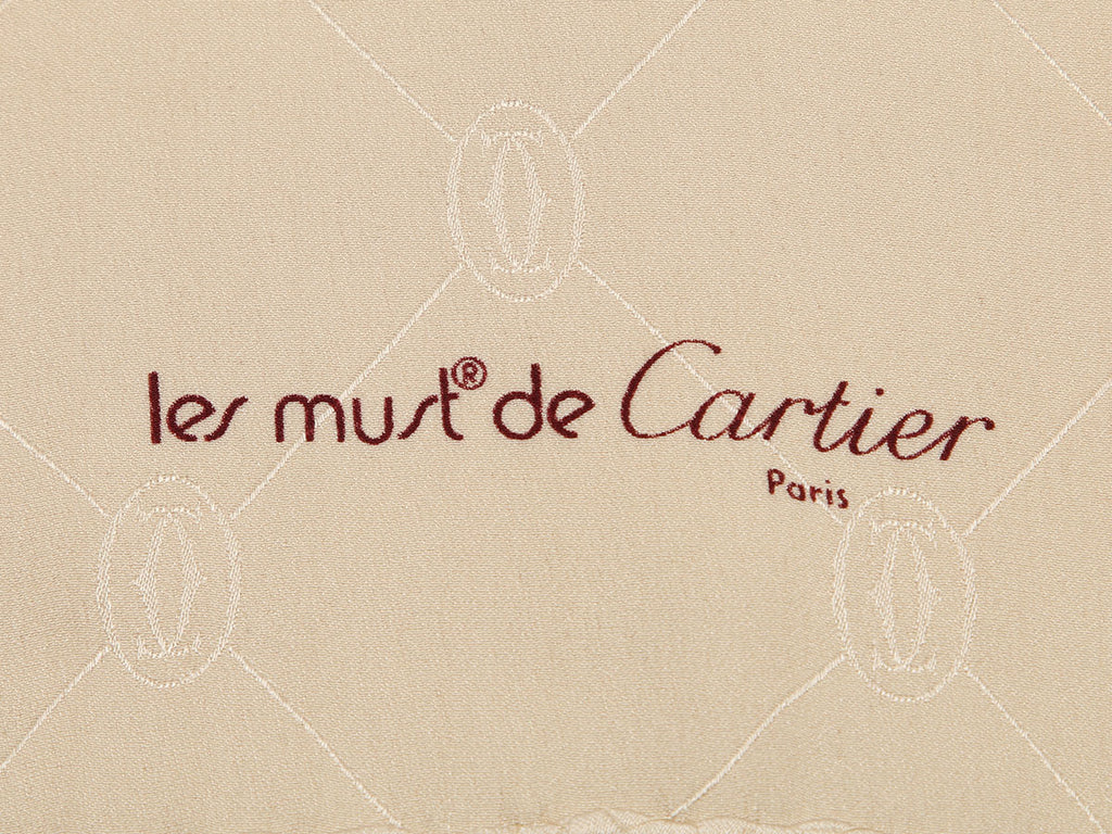 Cartier Vintage Logo Silk Scarf