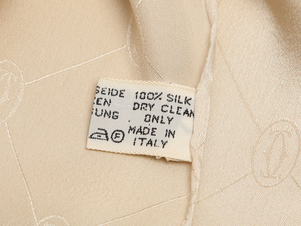 Cartier Vintage Logo Silk Scarf
