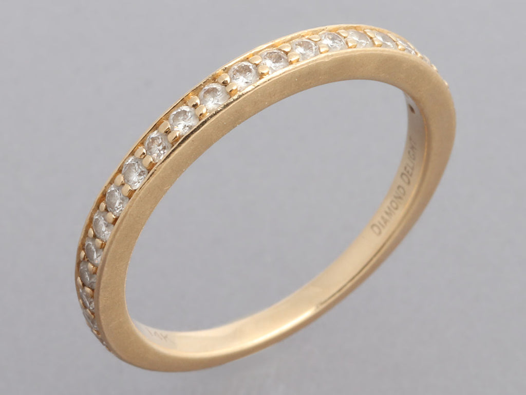 14K Yellow Gold 0.24 Diamond Band Ring