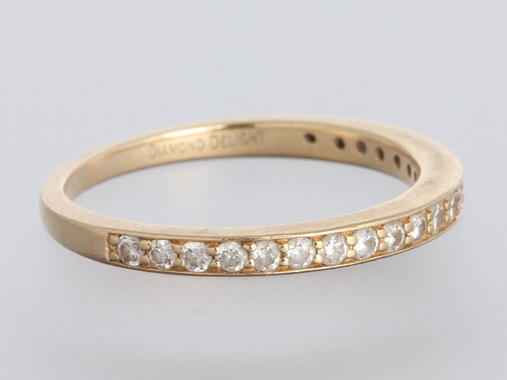 14K Yellow Gold 0.24 Diamond Band Ring