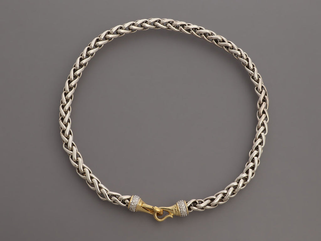 David Yurman Two-Tone Diamond Wheat Chain