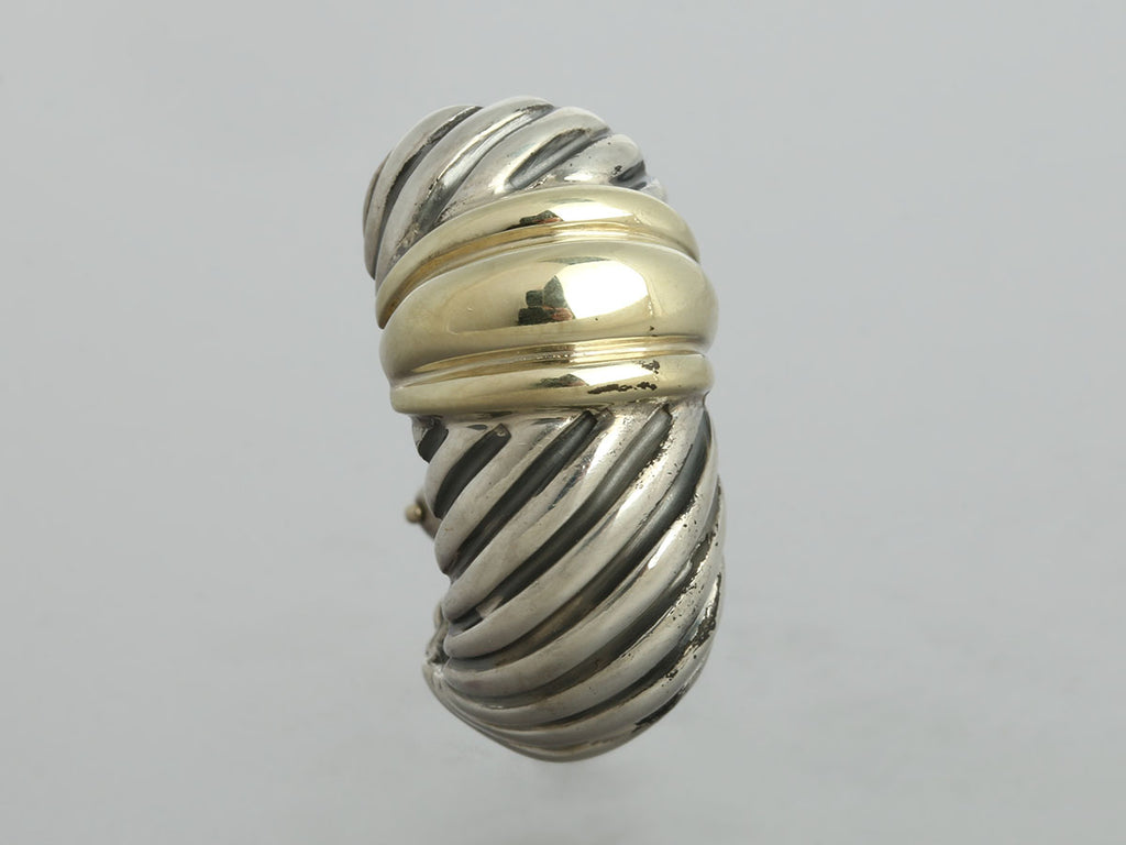 David Yurman Vintage Large Two-Tone Shrimp Earrings