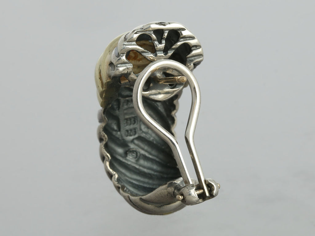 David Yurman Vintage Large Two-Tone Shrimp Earrings