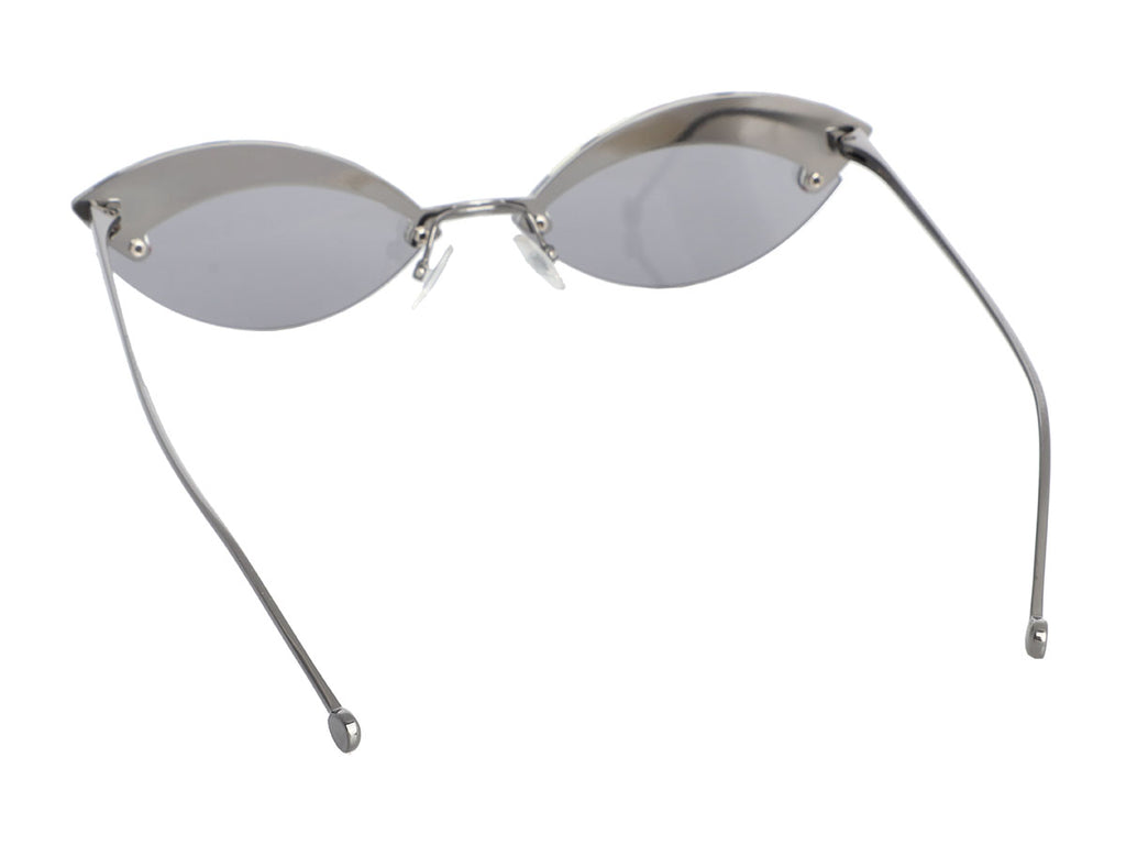 Fendi Polka Dot Silver Cateye Sunglasses