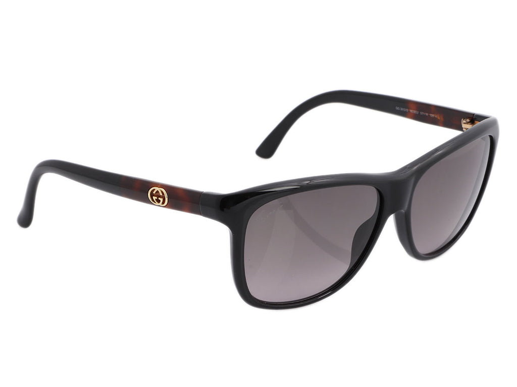 Gucci Black and Tortoise Sunglasses