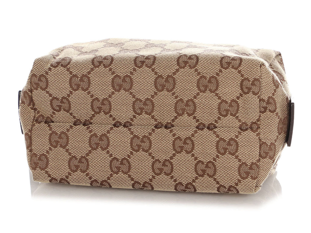 Gucci Brown GG Canvas Cosmetic Pouch