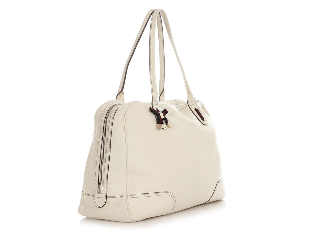 Gucci Large White Princy Tote