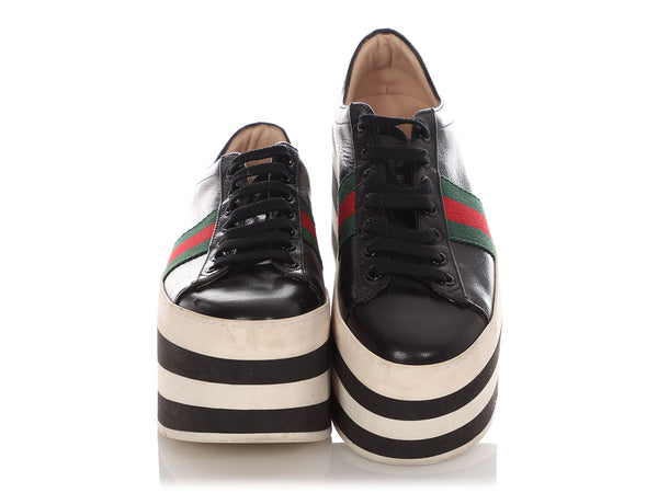 Gucci Black Peggy Platform Sneakers