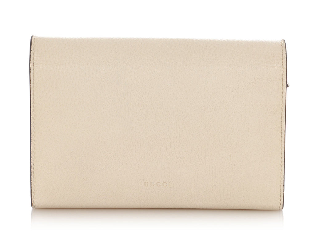 Gucci Mini Mystic White Calfskin Dionysus Chain Wallet