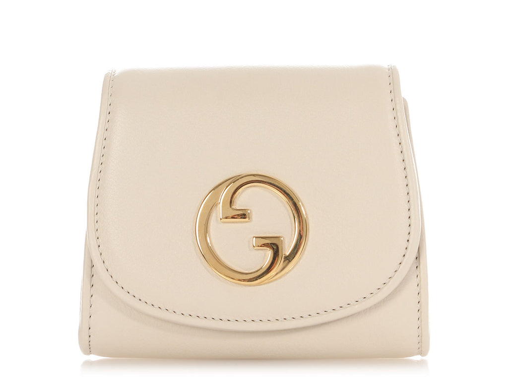 Gucci Medium White Blondie Chain Wallet